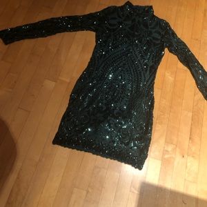 Hunter green sequin dress
